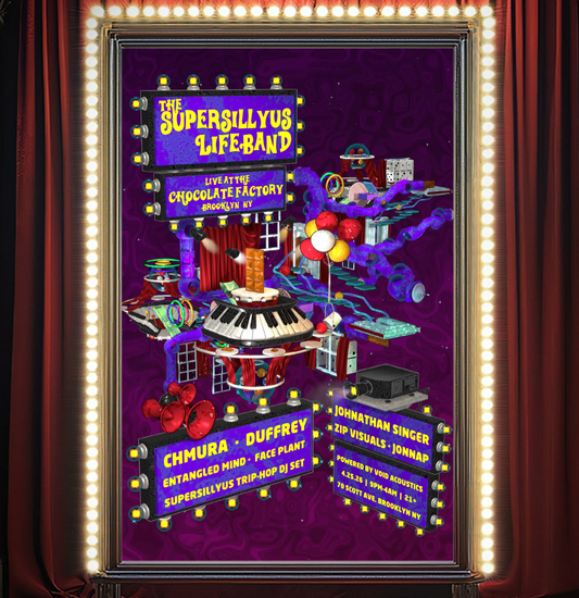 Live at the Chocolate Factory Poster 18x24 + chocolate bar